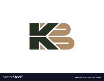 modern elegant luxury letter monogram initial kb
