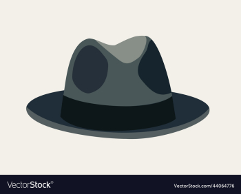 isolated of grey fedora hat