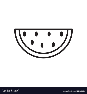 watermelon sliced ripe line icon