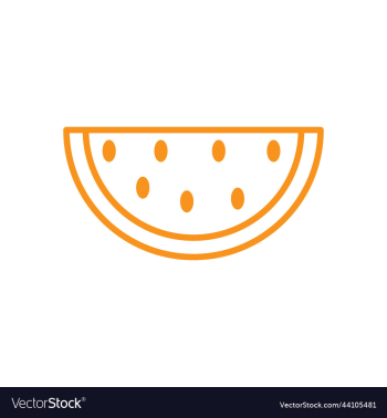 watermelon sliced ripe line icon
