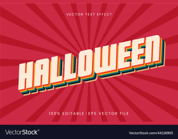 retro halloween 3d text effect