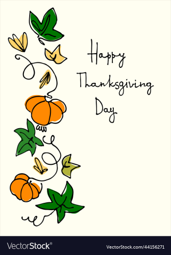 thanksgiving holiday vertical design hand
