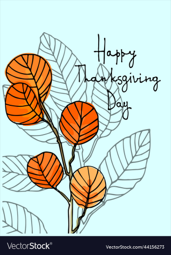 thanksgiving day greeting card template hand
