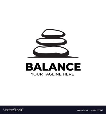 stone balance logo design