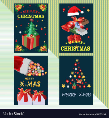 marry christmas greeting card design template