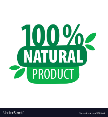 Green logo for 100% natural products, png | PNGWing