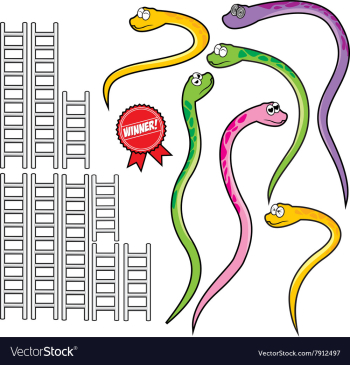 The simplified Snakes and Ladders board game. | Download Scientific Diagram