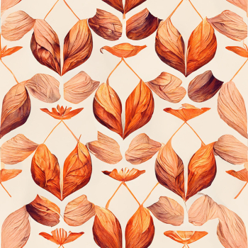 leaf motif color blocking illustration seamless repeat pattern - ai generated