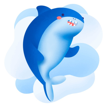 Free Vector  Baby shark water concept