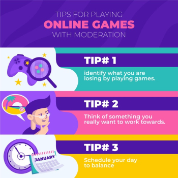 Free: Tips for playing online games with moderation Free Vector 