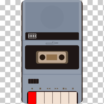 Sony mini cassette tape recorder - Top vector, png, psd files on