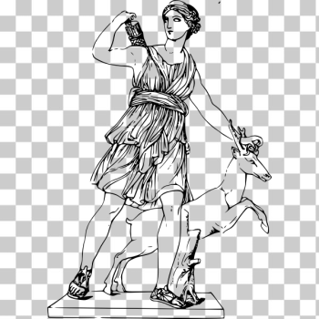 Greek Goddess Artemis - Artemis Goddess - Sticker