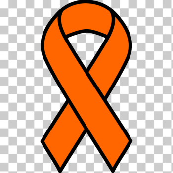 Free: Orange ribbon, Bow transparent background PNG clipart 