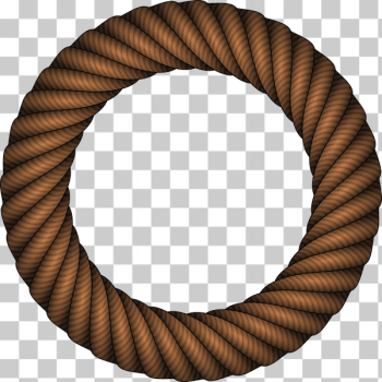 Brown rope, Rope Knot , Rope ring transparent background PNG clipart