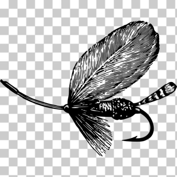 fishing lure clipart black and white