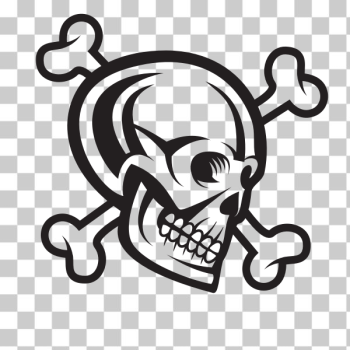 Free: Skull Clipart Transparent Background - Skull And Crossbones Png 