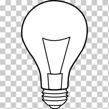 Light Bulb Shape Outline Stock Vector