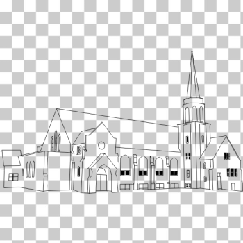 Church Bells In Steeple Illustration Royalty Free SVG, Cliparts