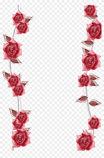 Border With Red, Pink And White Roses And Green Leaves Royalty Free SVG,  Cliparts, Vectors, and Stock Illustration. Image 169864613.