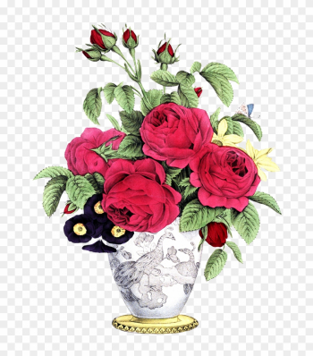 Roses In A Vase, C1910. Artist by Heritage Images