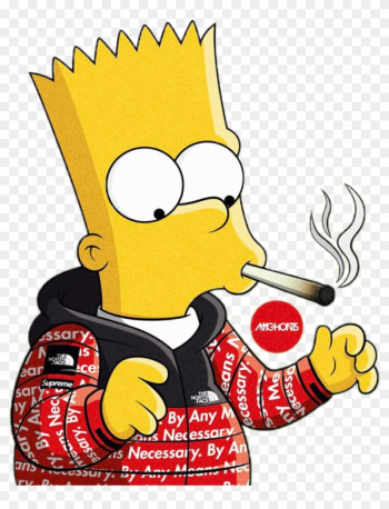 Supreme Bart Simpson Png, Bart Simpson Png, Supreme Brand Pn
