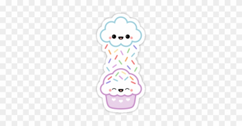 Free: Super Kawaii Lemon Nom Nom Cupcake Stickers - Cute Sticker 