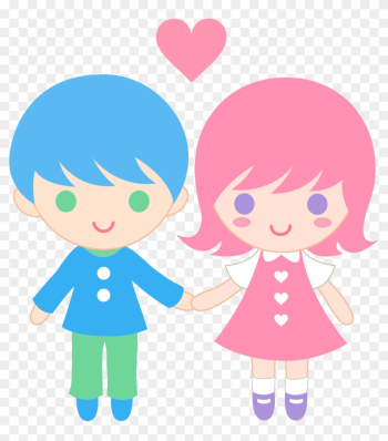 Anime girl and boy holding hands drawing - Top vector, png, psd files on  