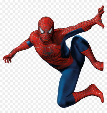 A man dressed as Spider-man poses at the 