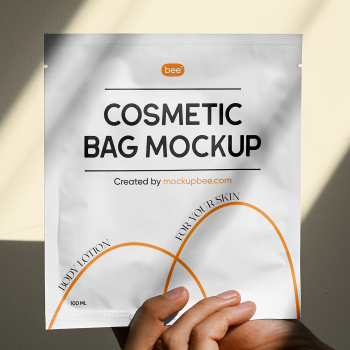 Free Cosmetic Packaging Sachet Mockup