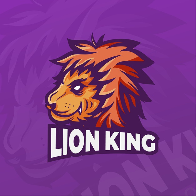 Free: Mascot logo with lion king Free Vector 