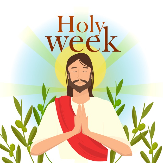 Free Flat Design Holy Week Concept Free Vector Nohatcc