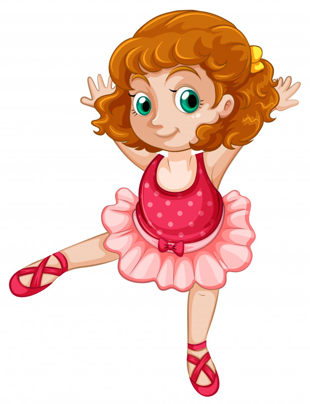 Free: A chubby girl ballet Free Vector 