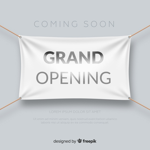 Free: Realistic grand opening poster with textile banner Free Vector -  