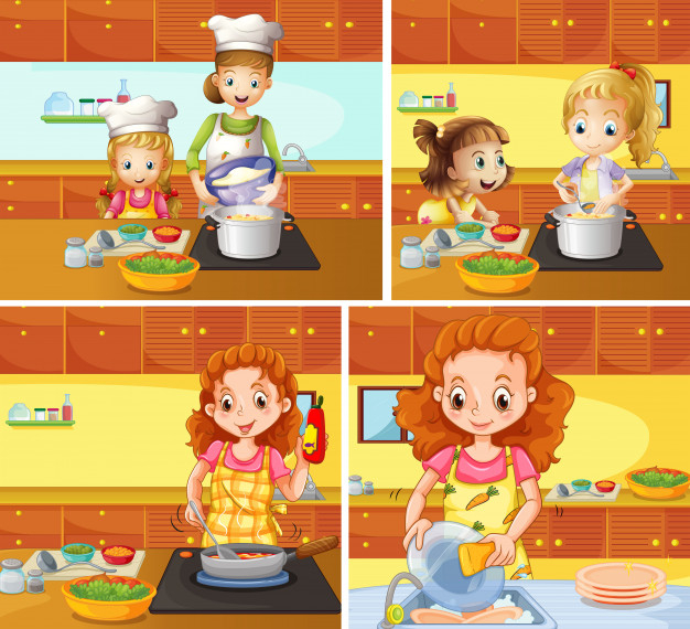 chore,washing dishes,housework,routine,pupil,daughter,childhood,household,clipart,dishes,clip,activity,meal,washing,young,picture,youth,cleaning,drawing,cooking,room,child,mother,kid,art,student,kitchen,woman,people,food