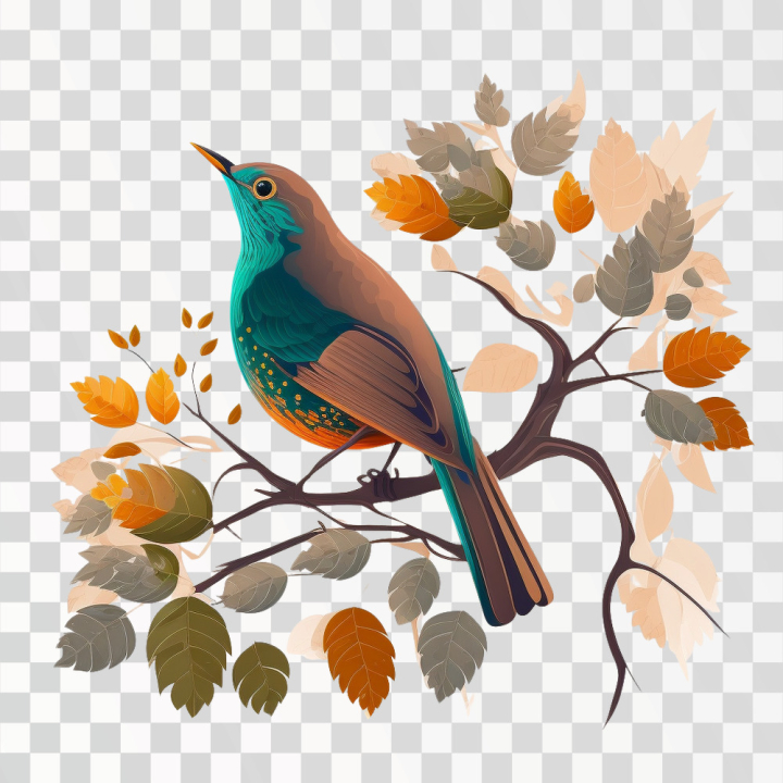 bird on tree png,png,bird on tree,bird,tree,illustration,drawing,animal,cute,birds,no background,transparent background