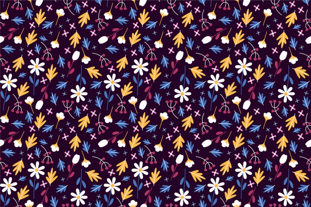 Free Vector  Colorful ditsy floral print wallpaper concept