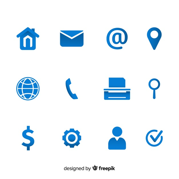 Free Vector  Business card icons set