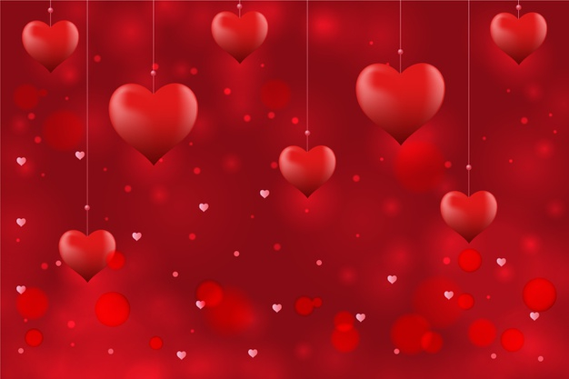 Free Vector  Flat february month of love background