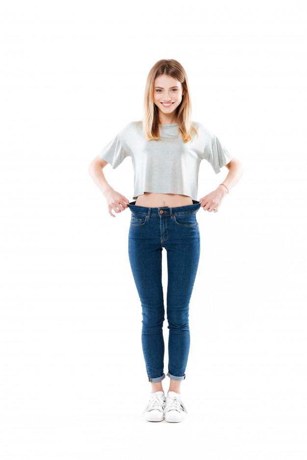 Beautiful Healthy Slim Girl Is Standing In Large Oversized