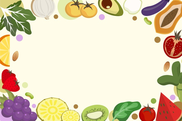 Free: Fruit and vegetables background design Free Vector 