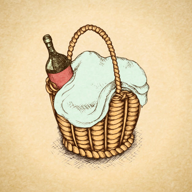 leisure,object,season,meal,fresh,lunch,picnic,basket,healthy,bottle,bread,grass,wine,retro,nature,summer,icon,travel,abstract,vintage,food