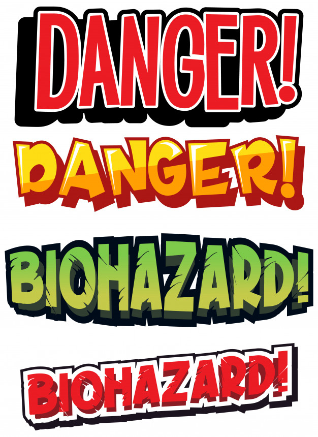 biohazard,dangerous,danger,word,letters,cartoon