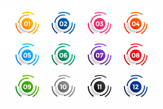 free-circle-number-bullet-points-set-from-one-to-twelve-free-vector