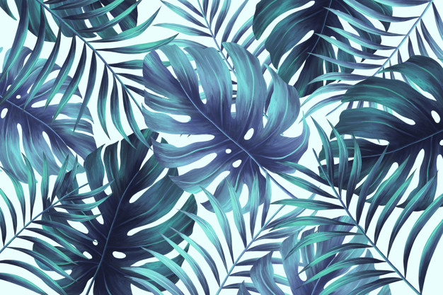 seasonal,monstera,summertime,painted,season,textile,botanical,print,hawaii,palm,fabric,natural,palm tree,tropical,leaves,floral pattern,paint,blue,nature,leaf,summer,hand,flowers,tree,floral,watercolor,pattern,background
