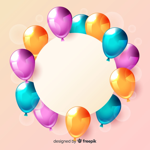 Free: Glossy tridimensional balloon background with blank banner Free  Vector 