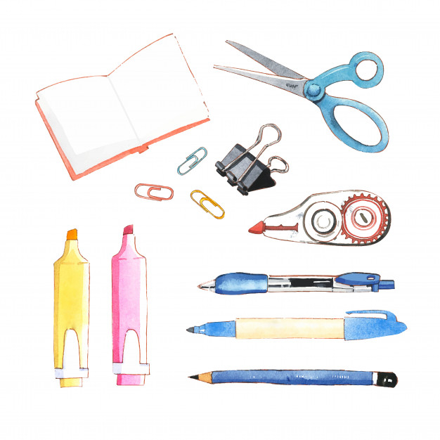 highlighter pen,vibrant,supplies,highlighter,collection,school supplies,drawn,painting,scissors,pen,notebook,pencil,hand drawn,hand,school