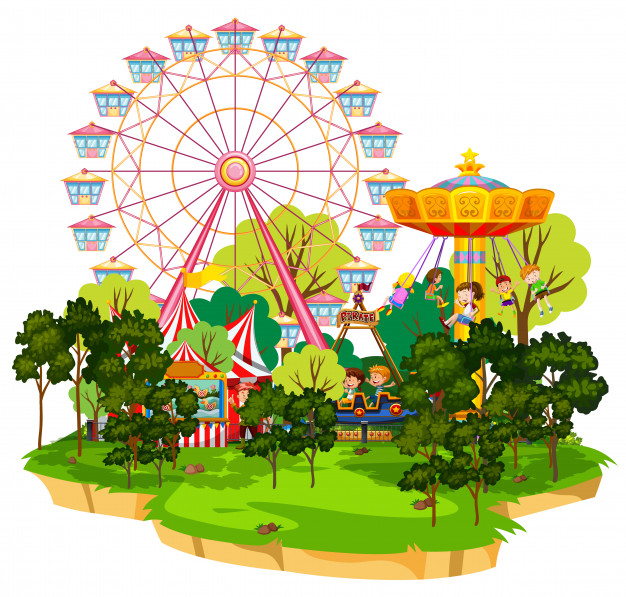 ferris wheel kids clipart background