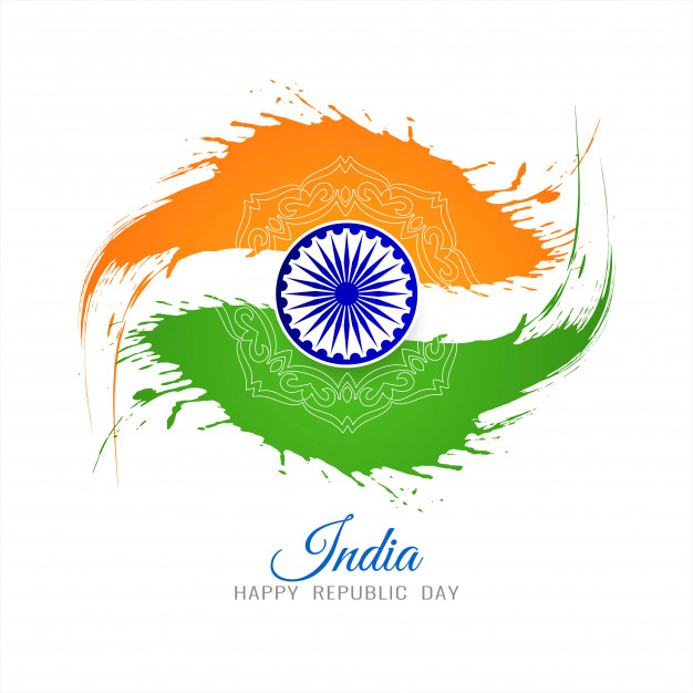 Free: Indian flag theme republic day grunge background Free Vector -  