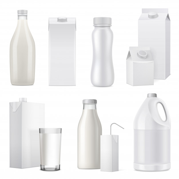 Premium Vector  Milk container carton package icon and glass plastic  bottle diary beverage graphic illustration