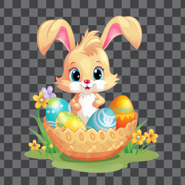 easter,bunny,vector,rabbit,cartoon,egg,happy,isolated,character,hare,animal,ester,baby,illustration,mascot,hamper,cute,holding,funny,comic,pattern,icon,spring,party,smile,card,celebration,farm,holiday,fun,young,mammal,season,domestic,sweet,decorated,traditional,april,egg hunt,celebrate,festive,march,adorable,png